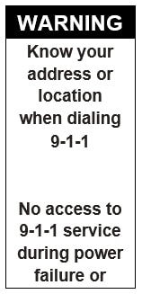 911 VOIP Label 911 VOIP Label